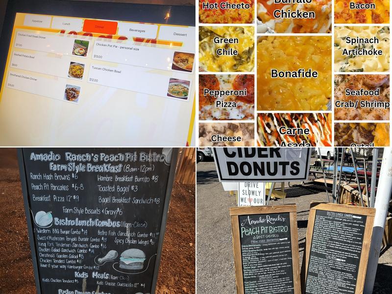 Peach Pit Bistro @ Amadio Ranch Menu