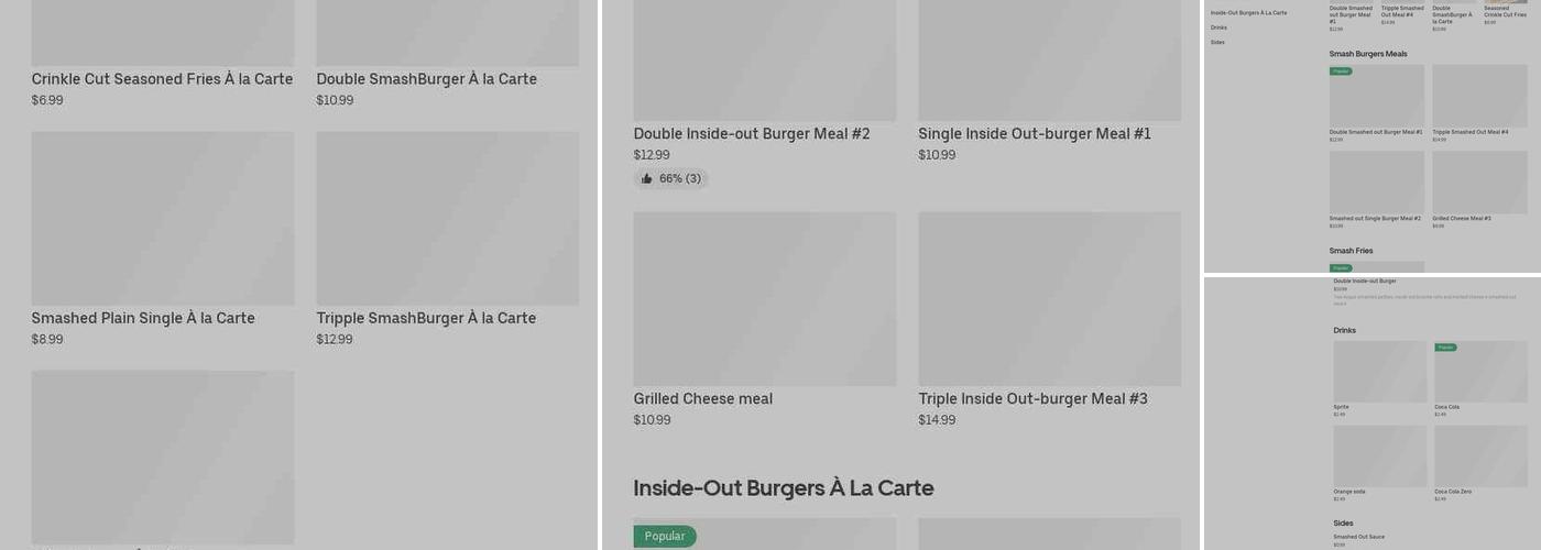 Smashed Out Menu