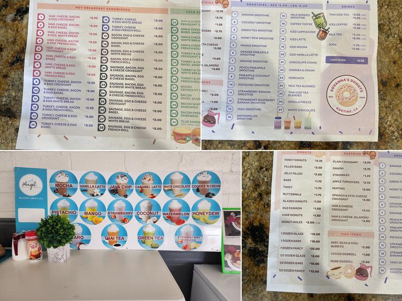 Sovanna's Donuts Menu