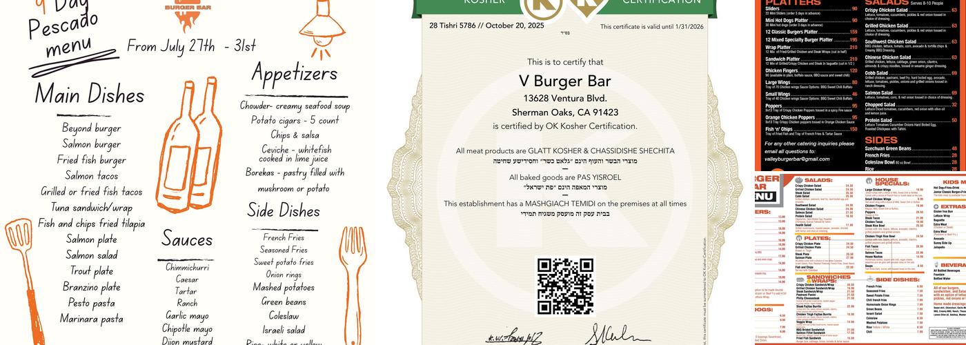 Valley Burger Bar Menu