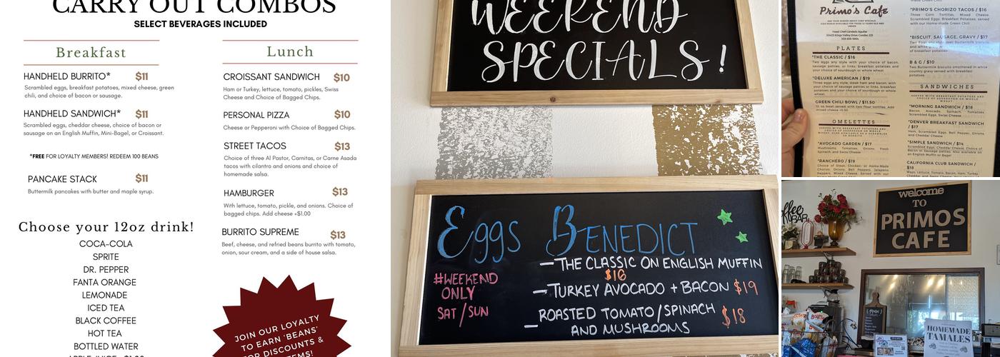 Primo's Cafe Menu