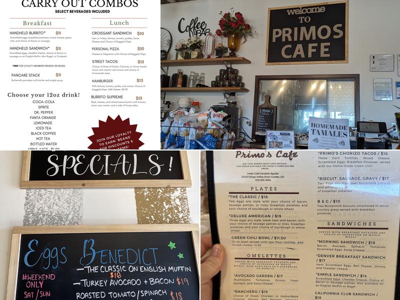 Primo's Cafe Menu