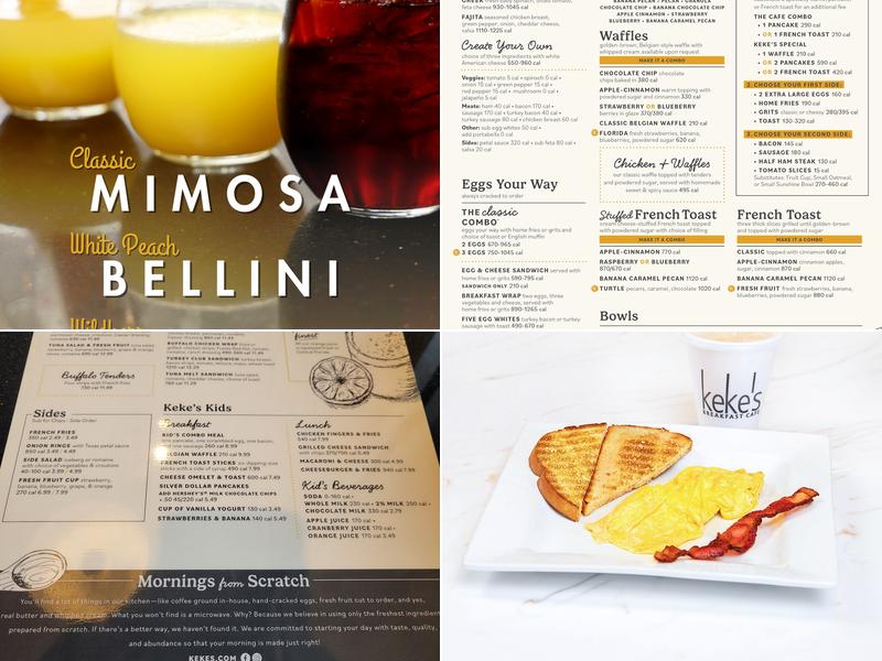 Keke's Breakfast Cafe Menu