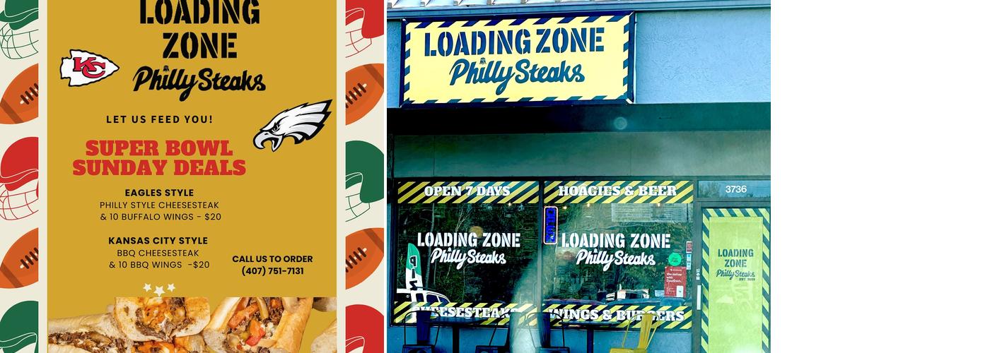 Loading Zone Philly Steaks Menu