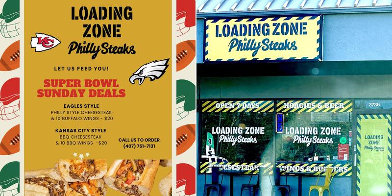 Loading Zone Philly Steaks Menu