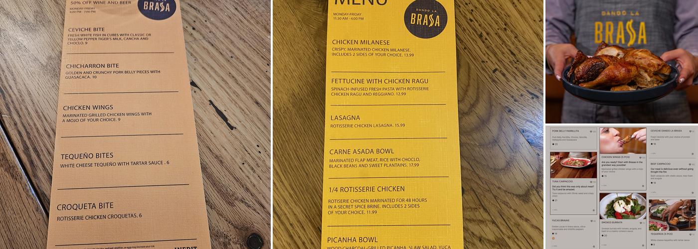 Dando La Brasa Menu