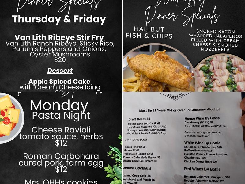 Hitchcock Station Menu