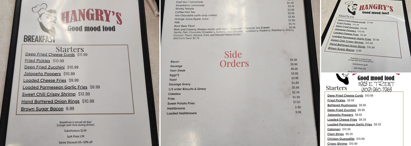 Hangry's Stateline Menu