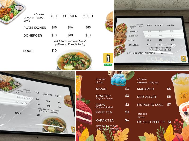 Donerka Alma-Ata Menu