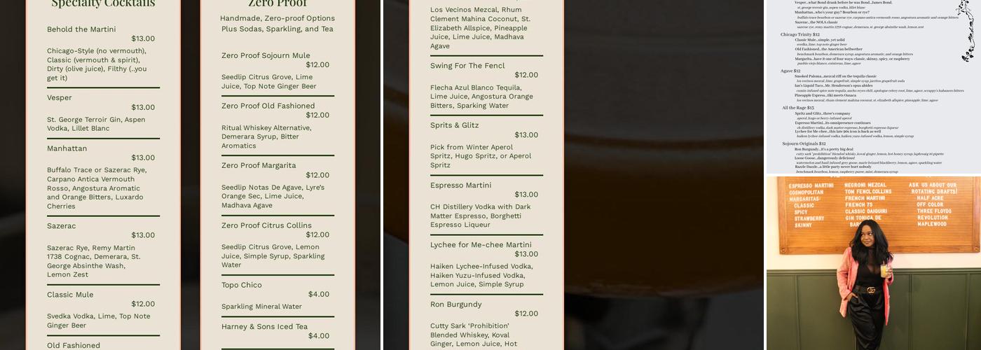 Sojourn Restaurant Menu