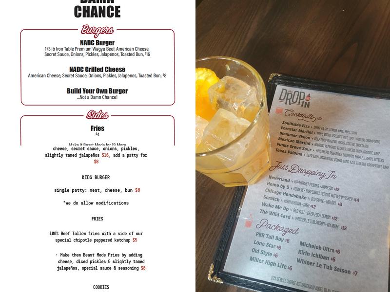 NADC Burger Menu