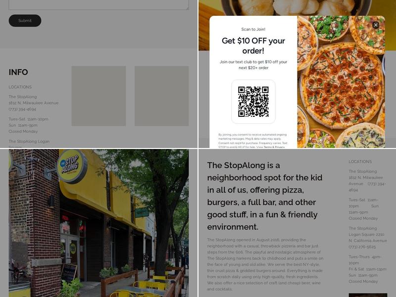 The StopAlong Logan Square Menu
