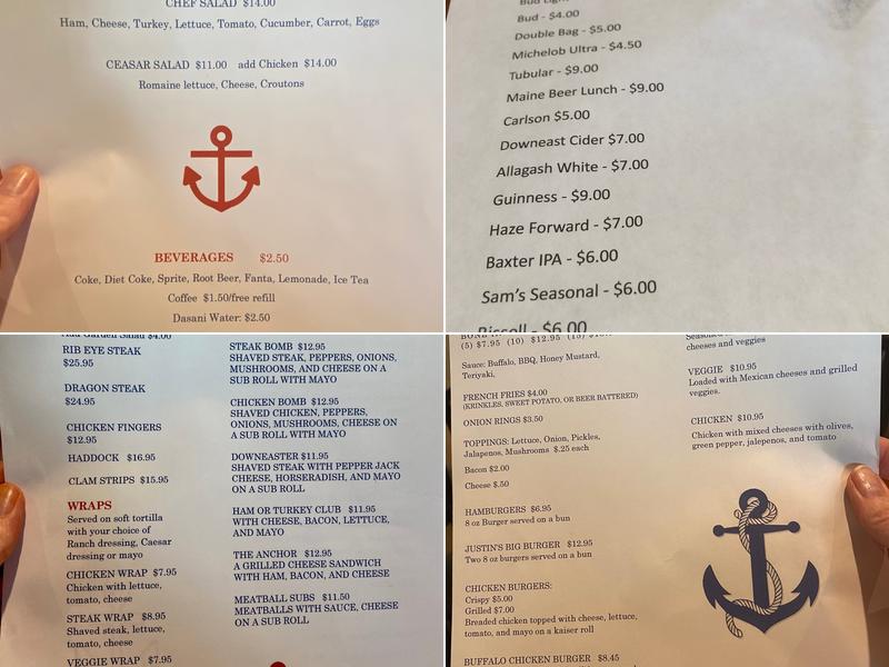 The Anchor Menu