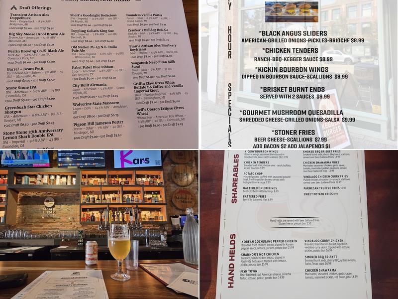 Kegger Burger Menu