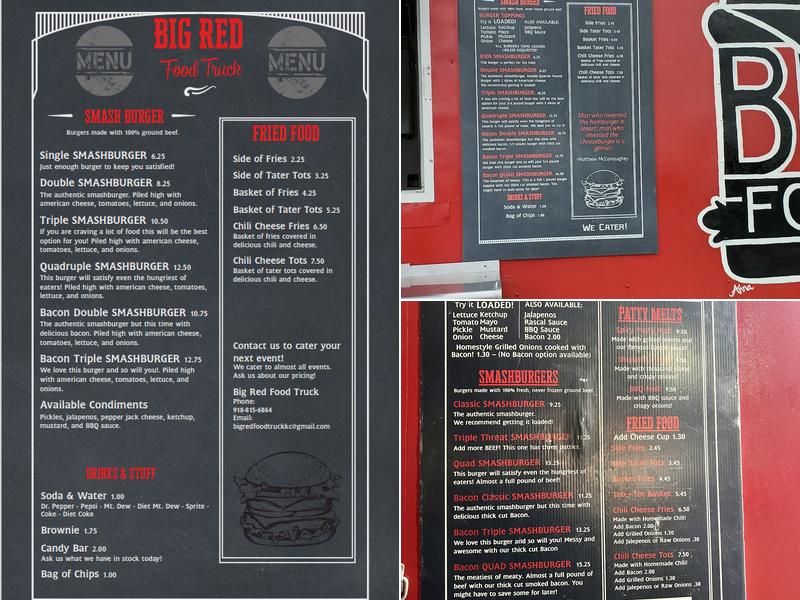 Rascals Big Red Food Truck Menu