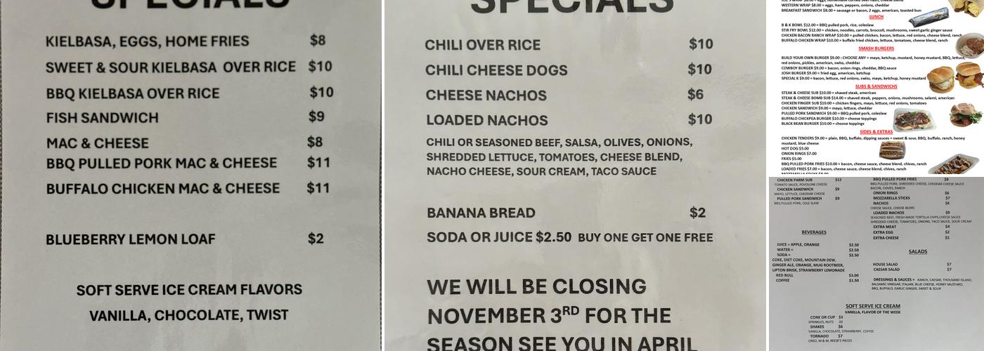 B&K's Bowls and Wraps Menu