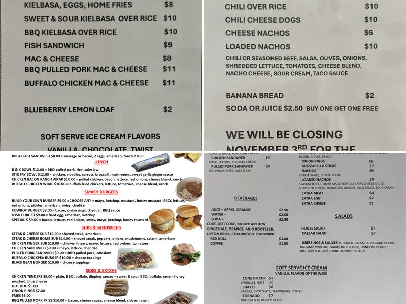 B&K's Bowls and Wraps Menu