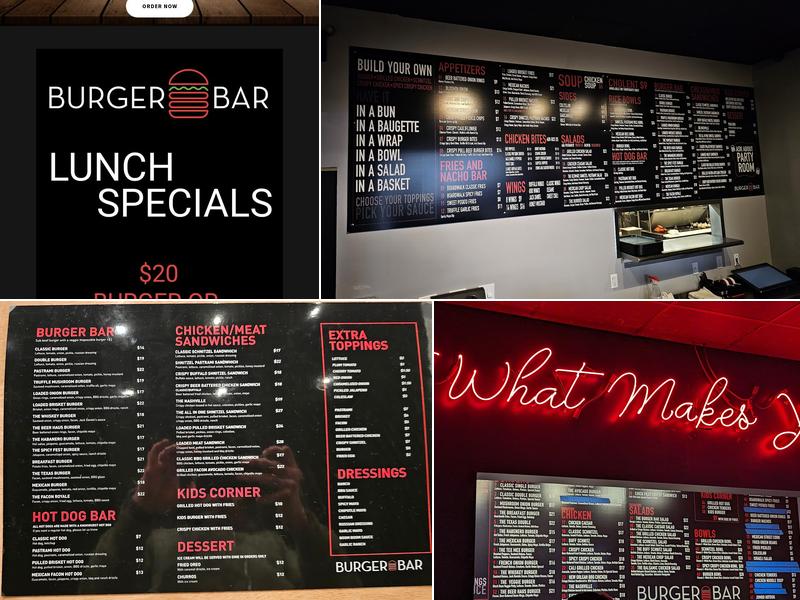 Burger Bar Menu