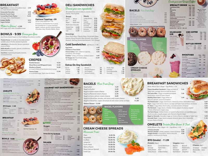 Pop's Bagelry Menu