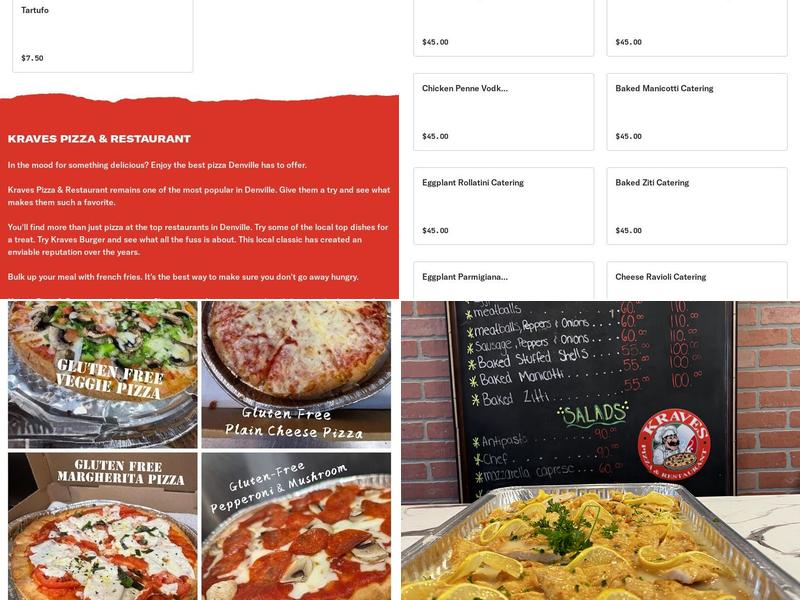 Kraves Pizza & Restaurant Menu