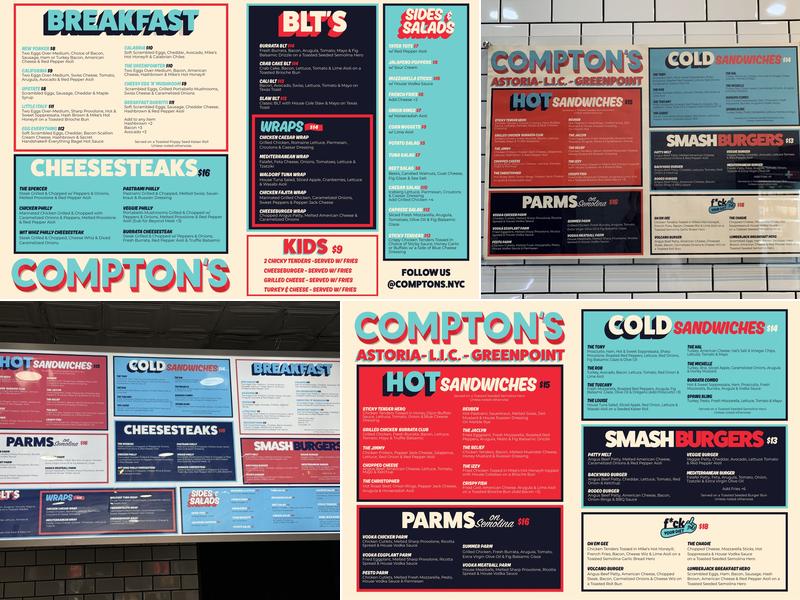 COMPTON'S Menu
