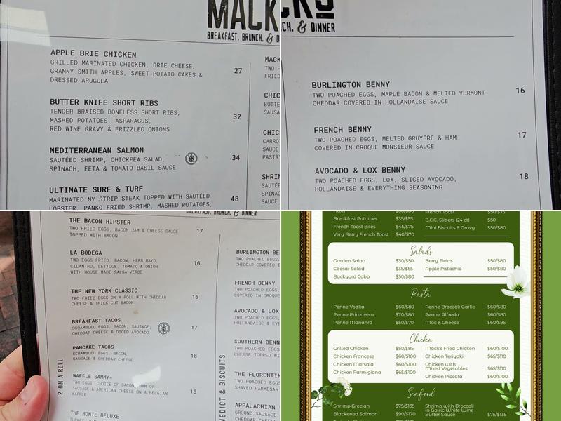 Mack's Menu