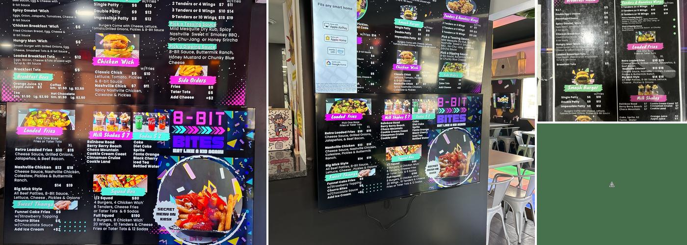 8-Bit Bites Menu
