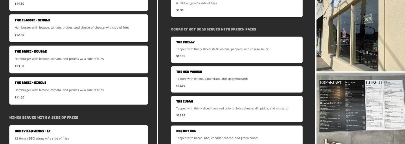 Station Cafe Menu