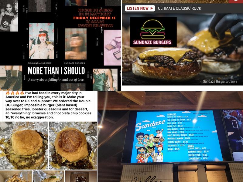 Sundaze Smash Burgers Menu