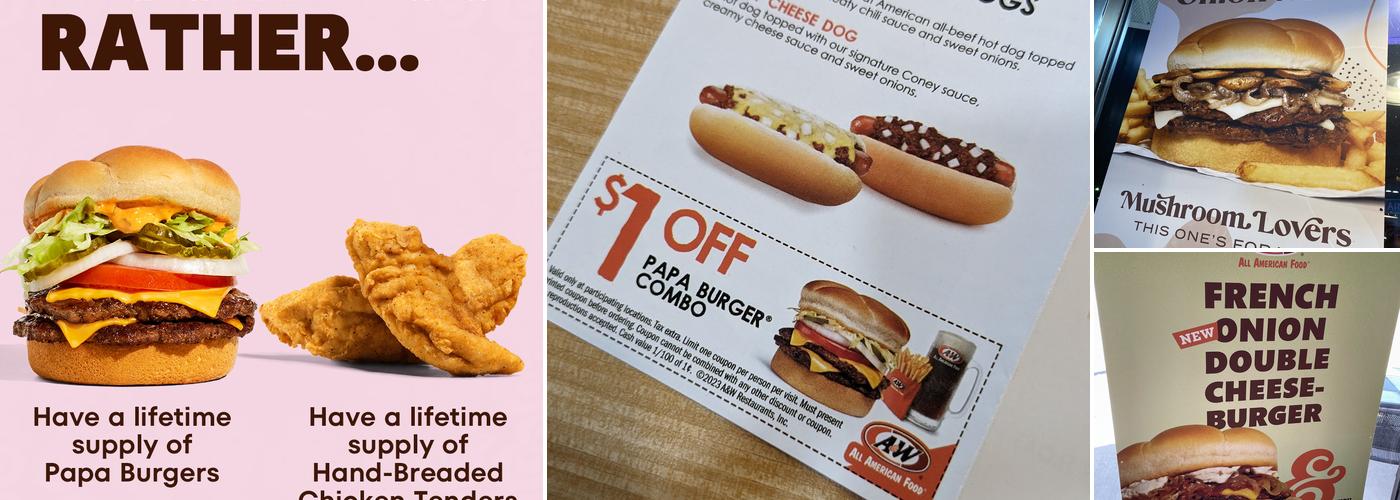 A&W Restaurant Menu