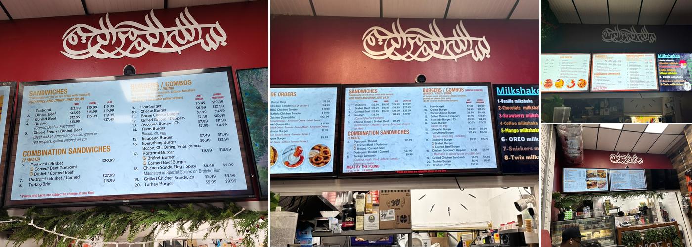 Moe's Pastrami & Burger Menu