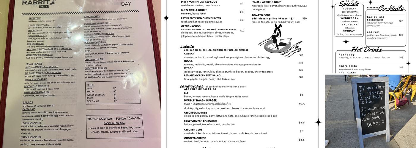 Fat Rabbit Menu