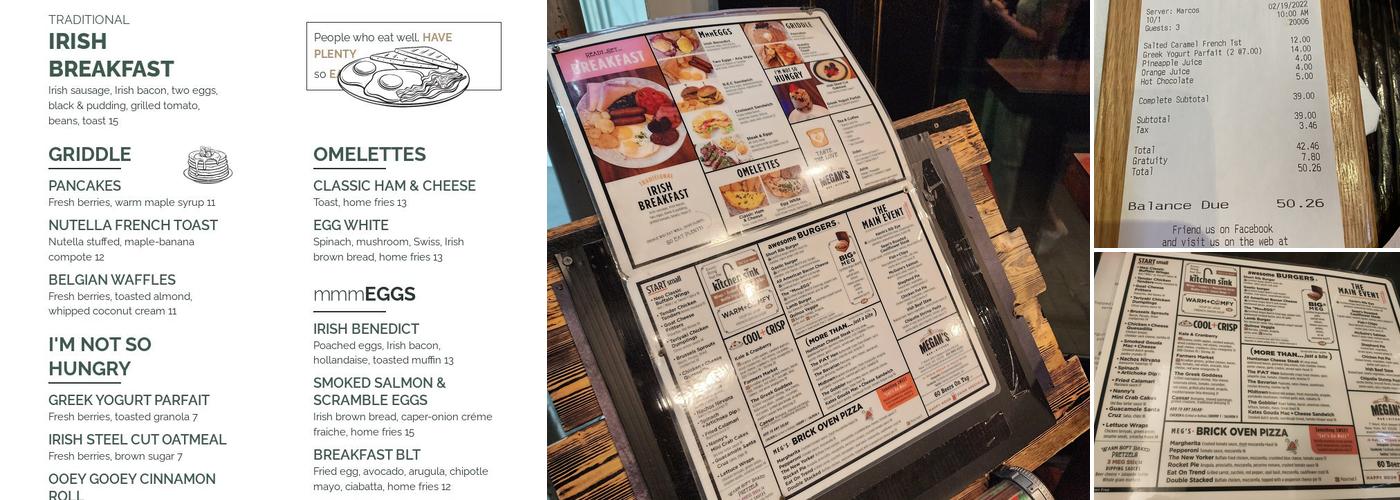 Megan's Bar and Kitchen Menu