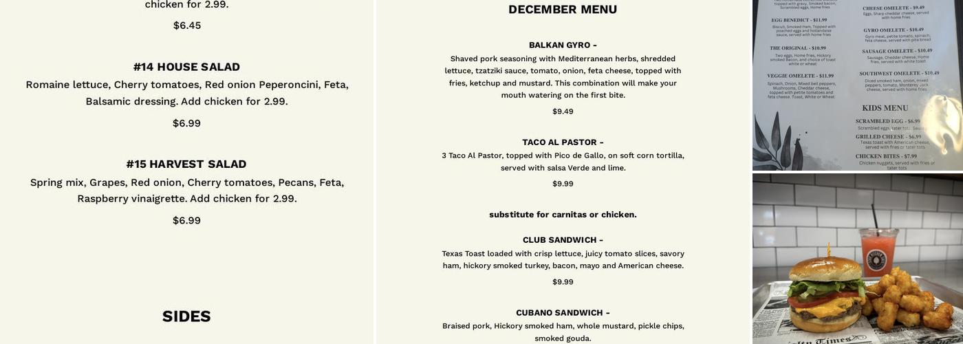 Star Kitchen Cafe Menu