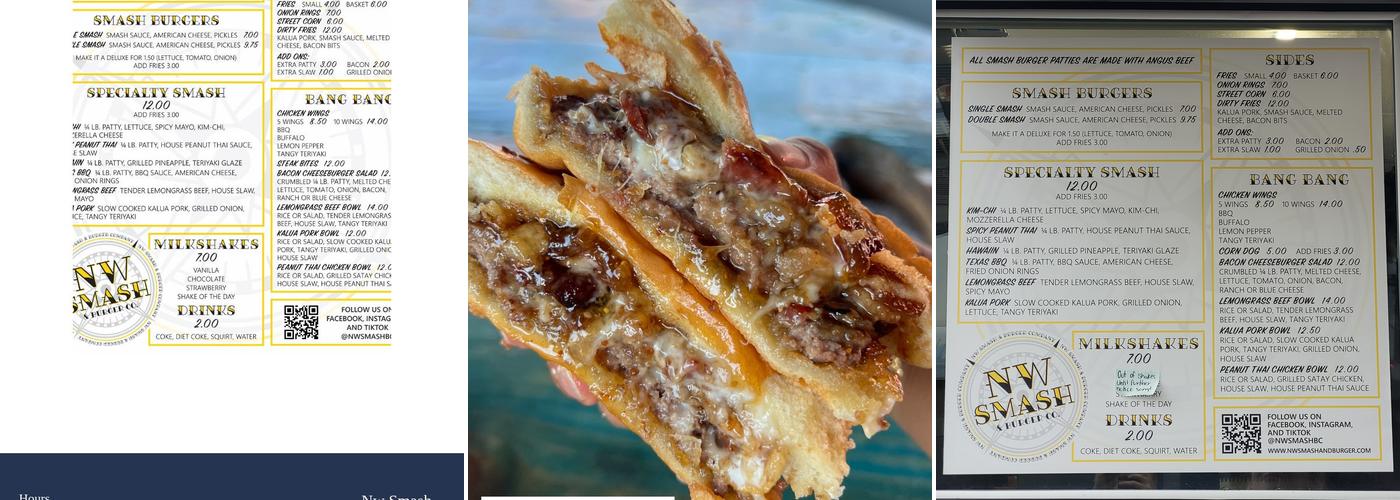NW Smash & Burger Co Menu
