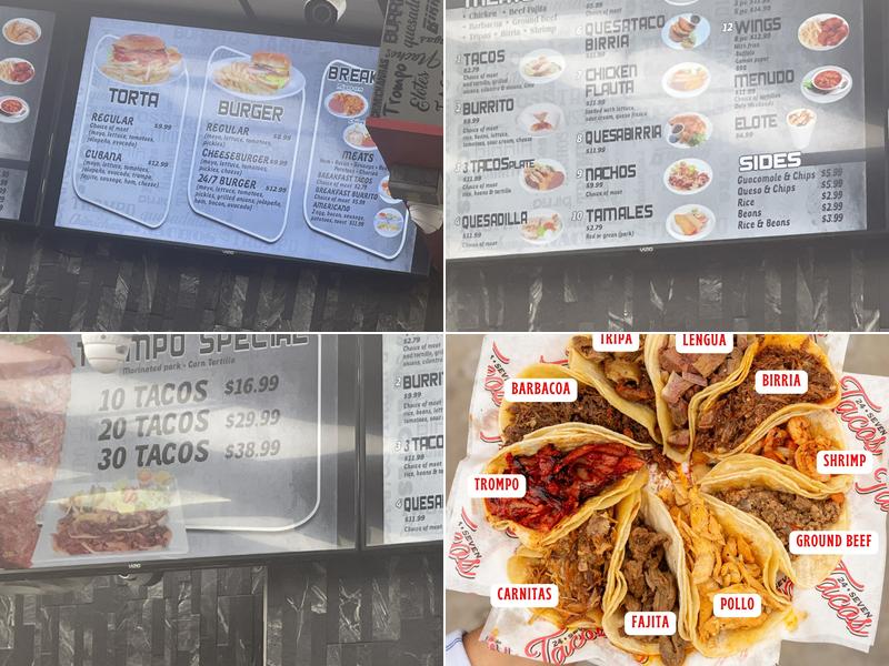 24 Seven Tacos Menu