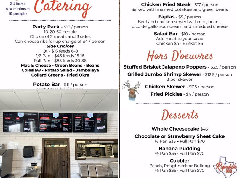 Republic bbq Menu