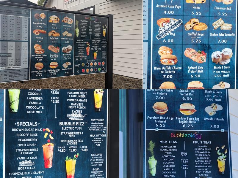 Northwest Grind x Bubbleology Menu