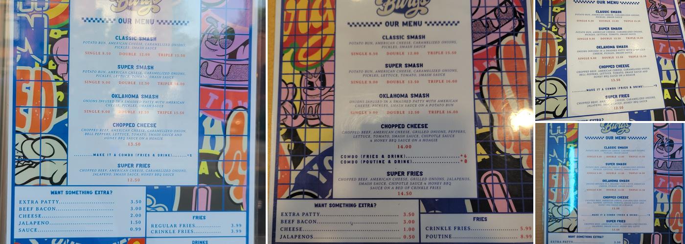 Super Smash Burgs Menu