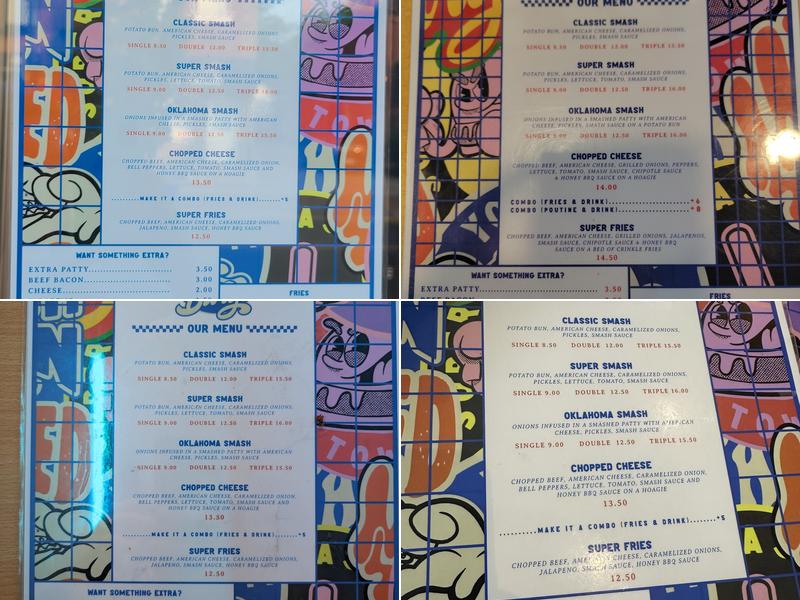 Super Smash Burgs Menu