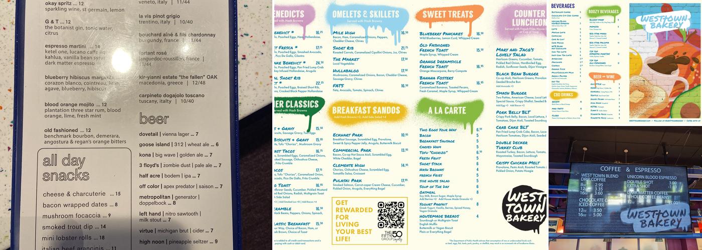 West Town Bakery Menu