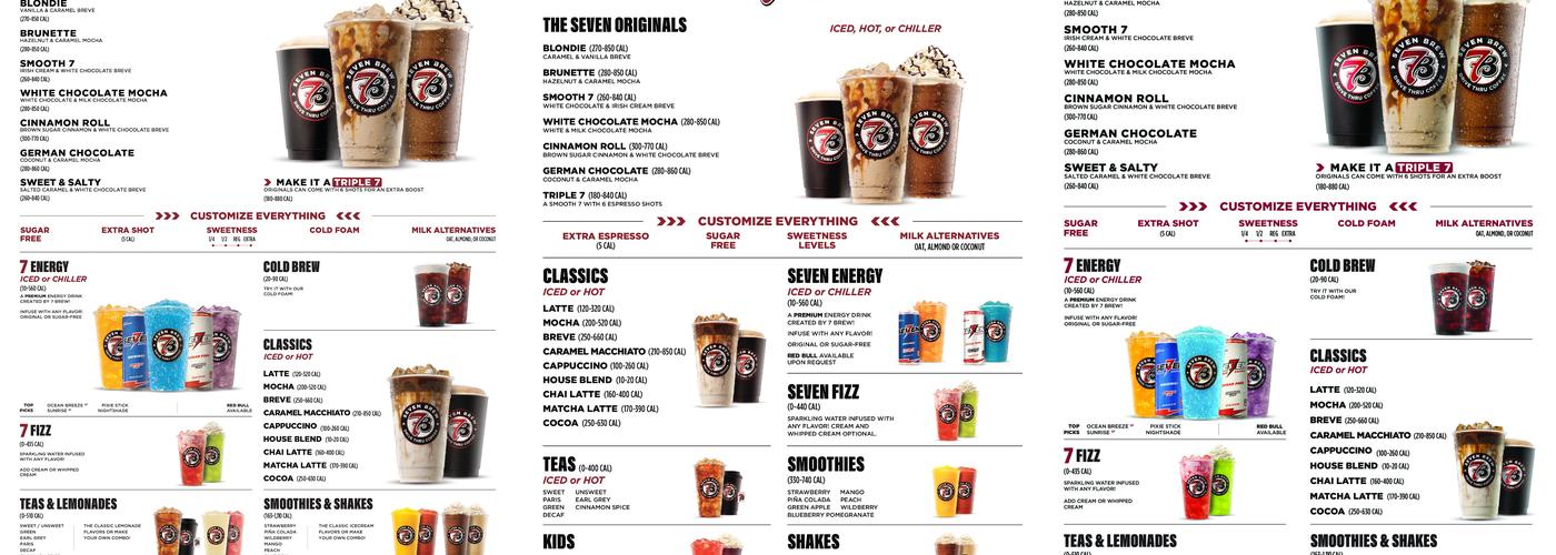 7 Brew Coffee Menu