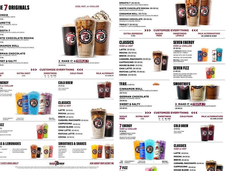 7 Brew Coffee Menu