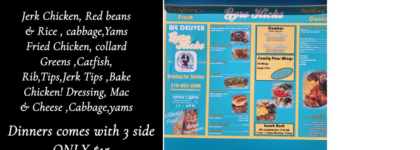 GYRO HICKS Menu