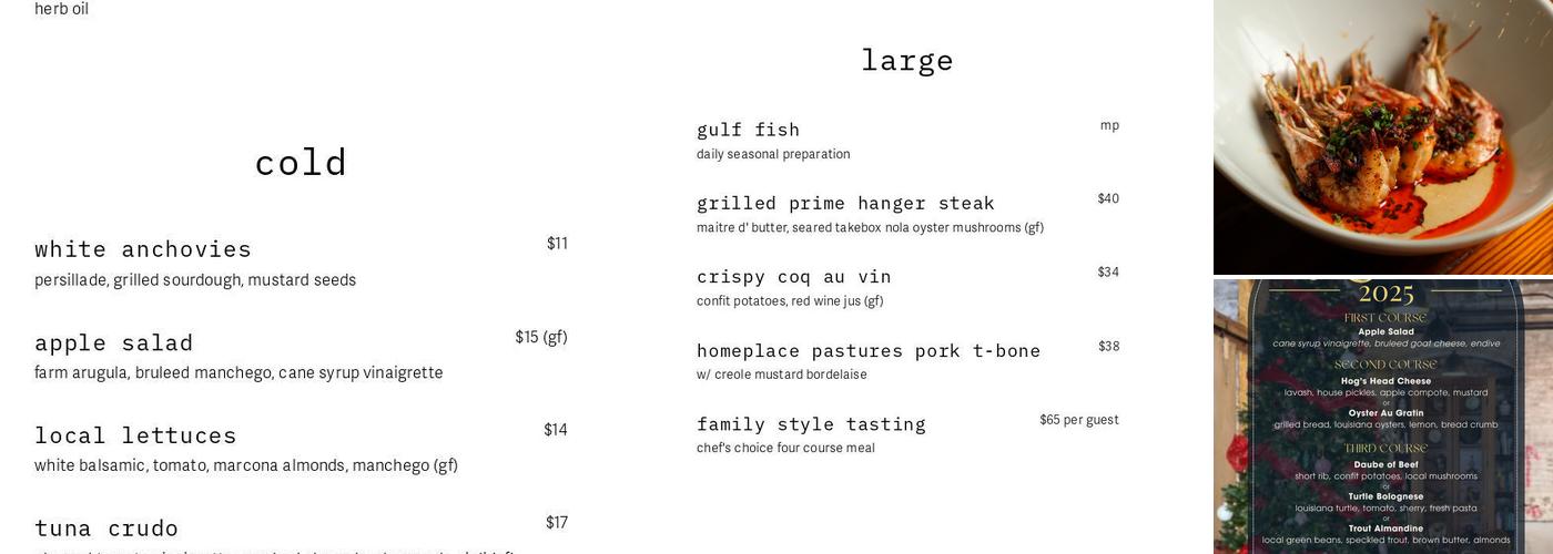 Plates Restaurant & Bar Menu