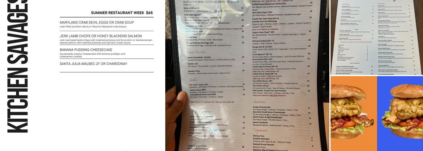 Kitchen Savages Menu