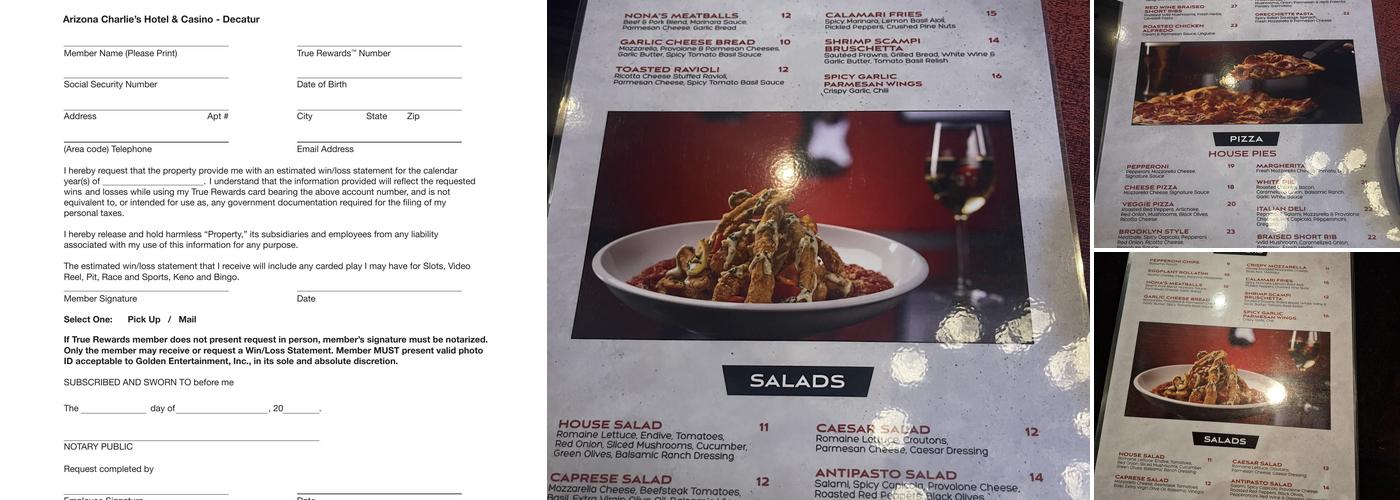 River Rock Pizza and Pasta Menu