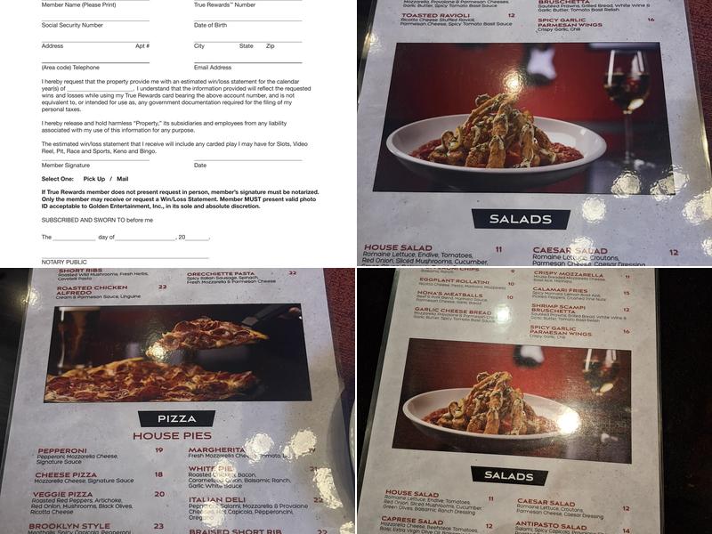 River Rock Pizza and Pasta Menu