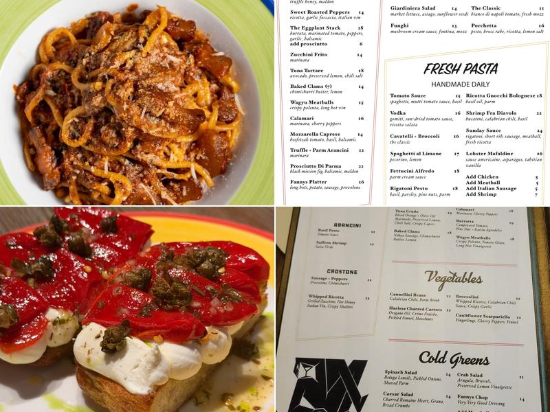 Fanny's Menu