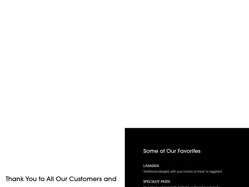 The Valley Italian Bakery & Eatery Menu